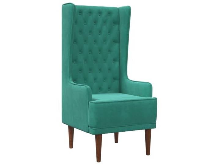 HAQWRDQSG Hochlehner Sessel Samt Chesterfield Lesesessel Türkis Eleganter Polstersessel mit Kautschukholz-Beinen für Wohnzimmer, Schlafzimmer & Büro.