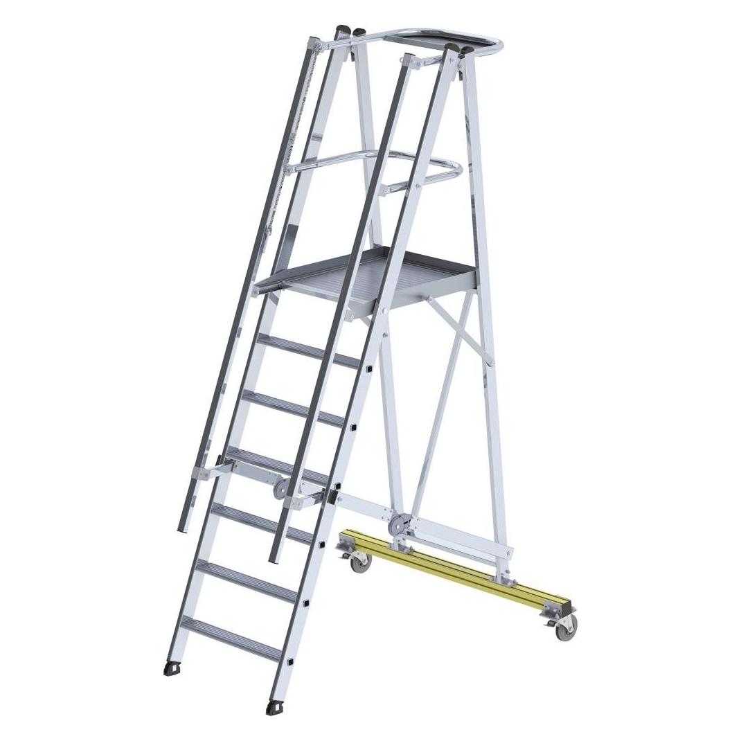 Munk Plattformleiter klappbar und fahrbar 7 Stufen (Plattformleiter, 160 cm) (228733)