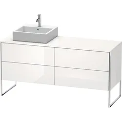 Duravit XSquare Waschtisch-Unterschrank XS4924L2222 160x53,8x54,8cm, 4 Auszüge, links, weiß hochglanz