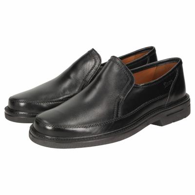 Slipper SIOUX "Michael", Herren, Gr. 43 (UK 9), schwarz, Obermaterial: 100% Lammnappaleder LANA. 100% Polyurethan PU., Schuhe Slipper