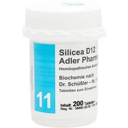 Silicea D12 Adler Pharma Biochemie nach Dr. Schüßler Nr.11, Tablette 200 St Tabletten