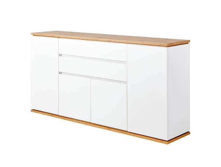 home24 Dressoir - 184 cm 184 x 93 x 42cm wit/Artisan eikenhouten look/wit