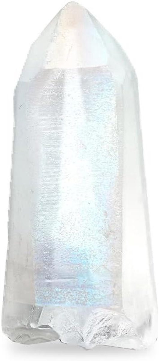 Angel Aura Kristal Kwarts Punt - Iridescent Edelsteen voor Meditatie Decoratie - Natuurlijke Vorm