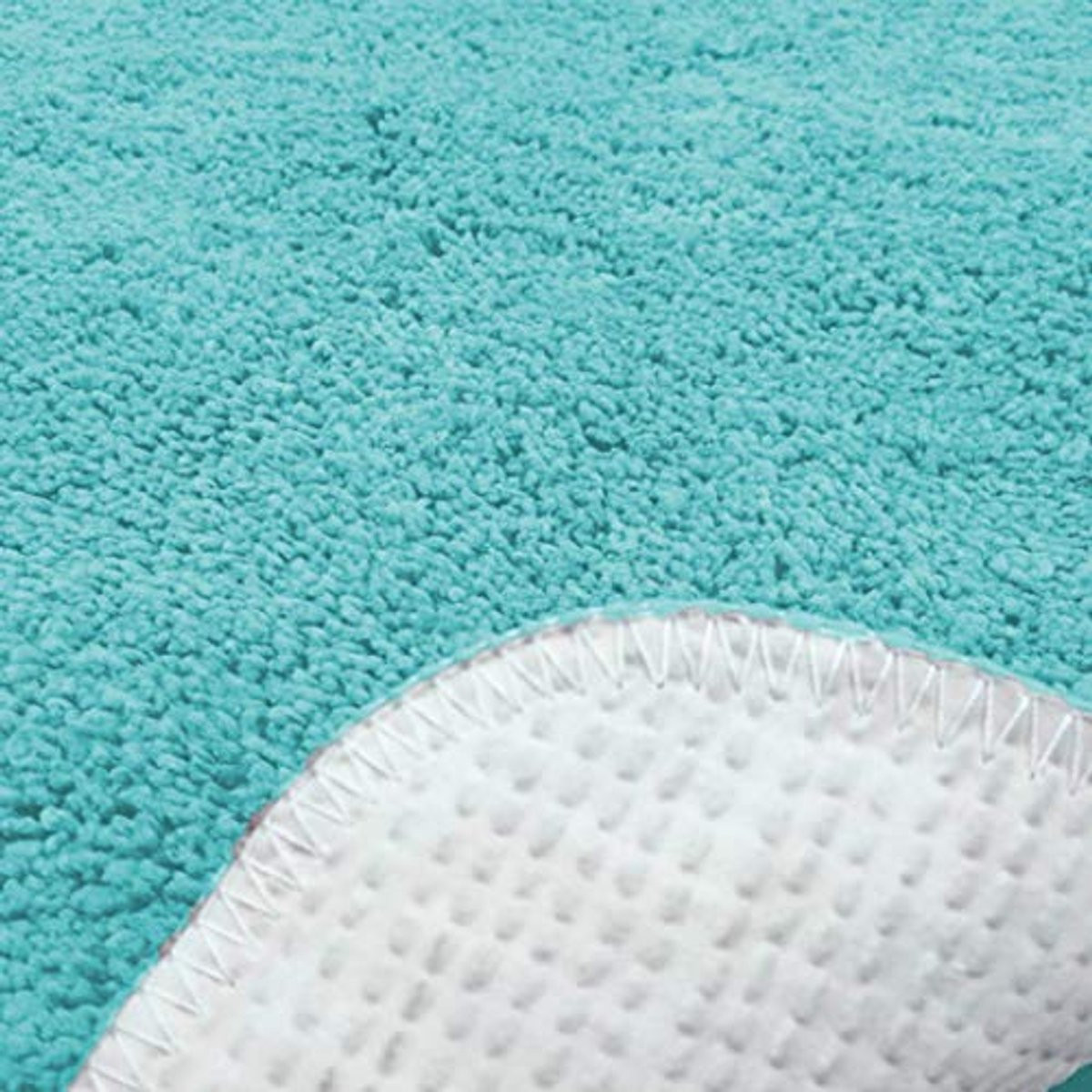 Zacht Antislip Badkamertapijt 60x90 cm – Rechthoekige Chenille Badmat – Turkoois