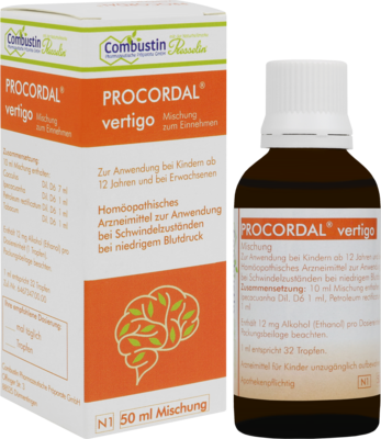COMBUSTIN Pharmazeutische Präparate GmbH PROCORDAL vertigo Mischung 50 ml 01691609