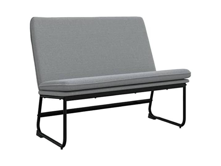 Makastle Sitzbank Hellgrau 100x75x76 cm Stoff