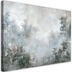 WANDBILD nebel zwischen den pflanzen