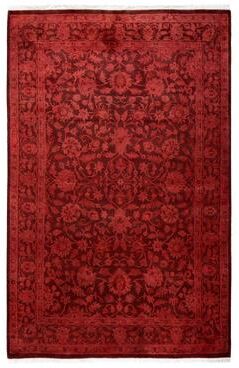 Overton "Fine Vibrance, One-of-a-Kind Hand-Knotted Area Rug - Brown, 4' 1"" x 6' 5"" - 4' 1"" x 6' 5"""