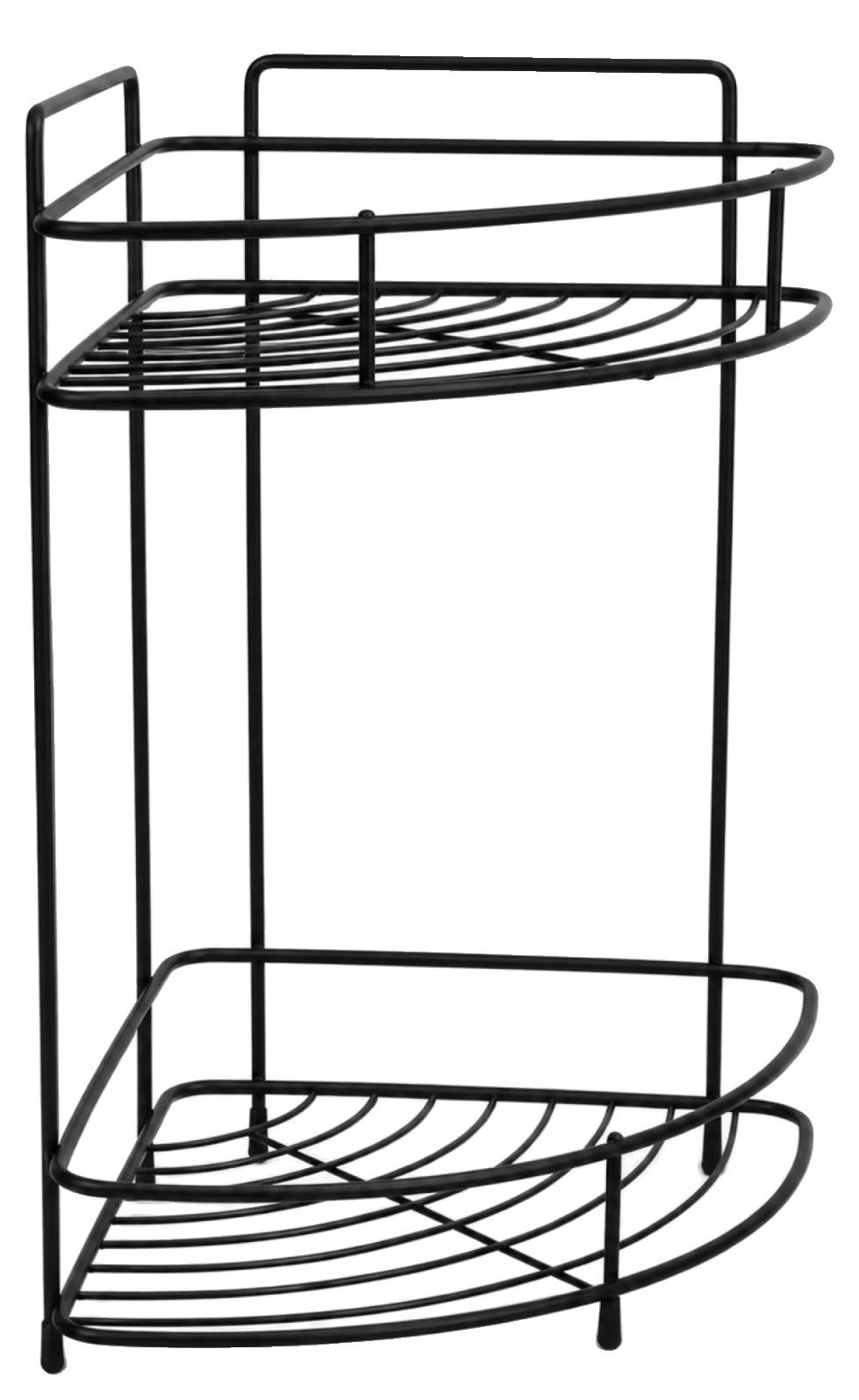 Moderne zwarte metalen hoekkast voor de keuken met matte afwerking