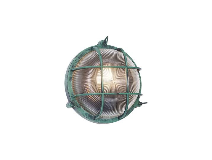 Applique murale d'extérieur verte ronde IP44 - Noutica