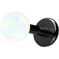 Titan Labret mit Innengewinde SYNTHETISCHER OPAL