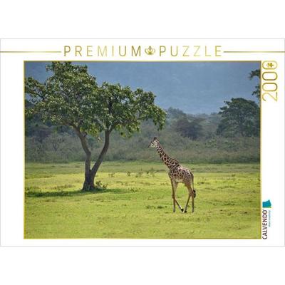CALVENDO Puzzle Giraffe | 2000 Teile Lege-Größe 90x67cm Foto-Puzzle für glückliche Stunden
