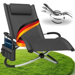 Relax-Schaukelliege inkl. Seitentasche Anthrazit Ohne Auflage