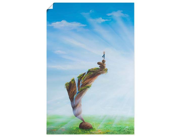 Wandbild ARTLAND Im Ausgleich , bunt (farbe bild(er): blau), B:40cm H:60cm, Bilder, Wandbild, als Alubild, Leinwandbild, Poster, Wandaufkleber in verschied. Grössen