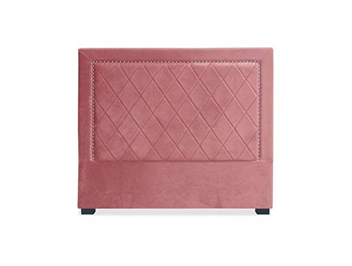 Menzzo Meghan Kopfteil Bett 140cm mit Samtbezug Rosa