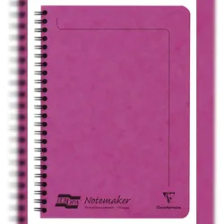 Clairefontaine 10x Europa Notemaker, Doppelspiralheft A5, 60 Blatt liniert abtrennbar - Fuchsia 3087Z