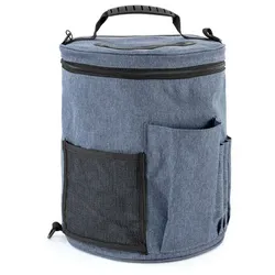buttinette Tasche für Strickzubehör, Farbe: jeans, Größe: 31,5 cm x 29 cm Ø