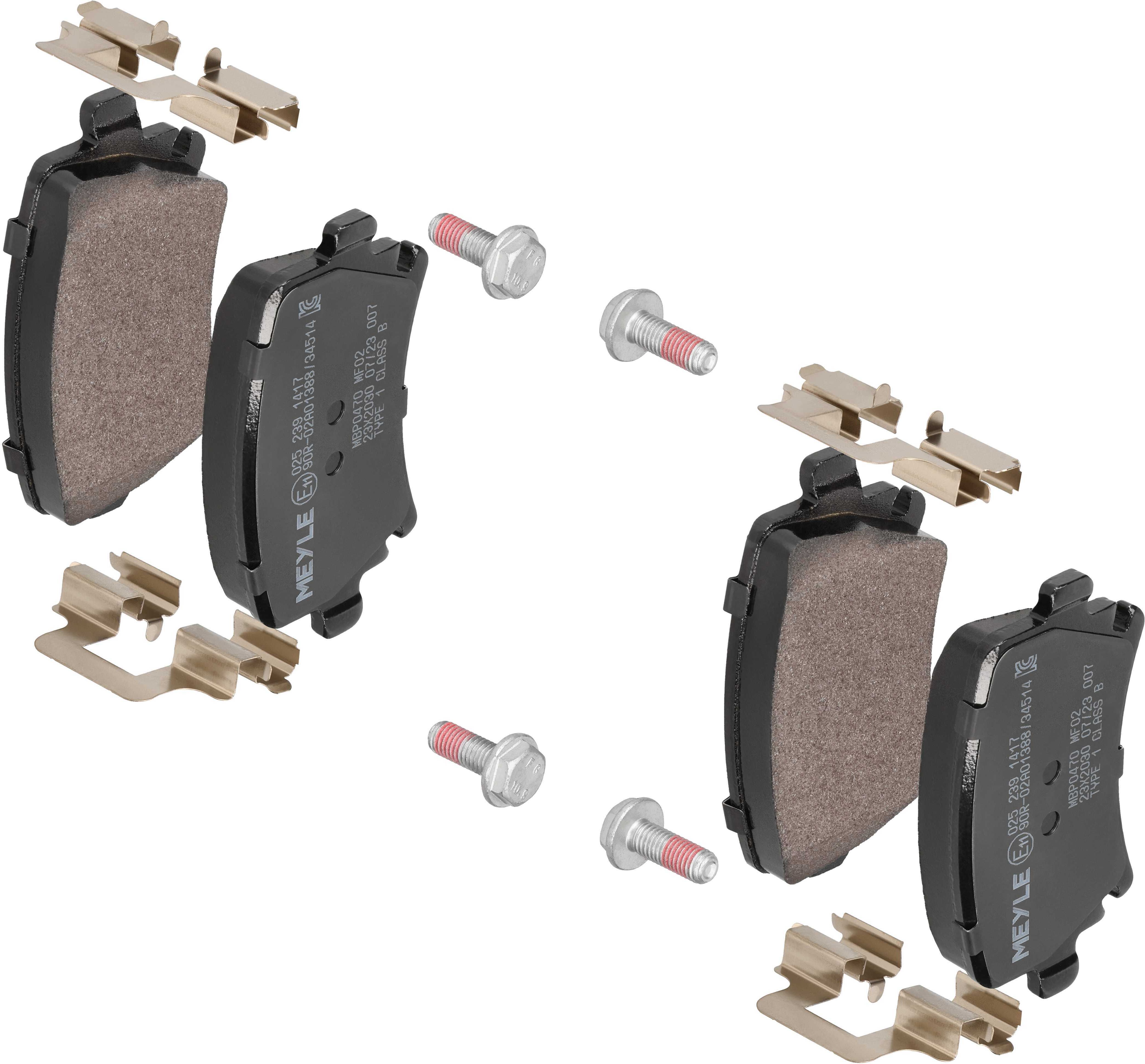 Meyle Bremsbelagsatz, Scheibenbremse -Original Quality 025 239 1417 Hinterachse Für Audi Seat Vw