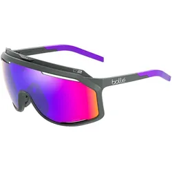 Bollé, Unisex, Sportbrille, Chronoshield Polarized S3 (VLT 16%) (Titanium Matte, Volt+ Ultraviolet Polarized), Grau