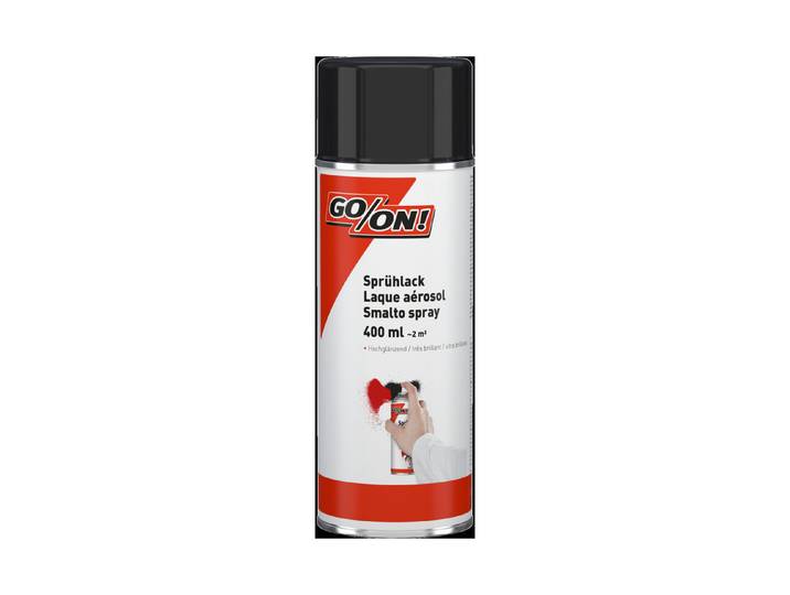 GO ON Sprühlack Schwarz hochglänzend 400 ml