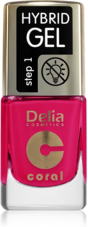 Delia Cosmetics Coral Nail Enamel Hybrid Gel Gel Nail Polish shade 147 11 ml