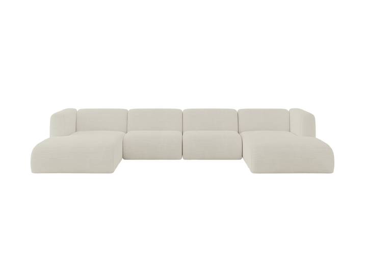 Wohnlandschaft MIRA-U2 Cremeweiß - Poso 100