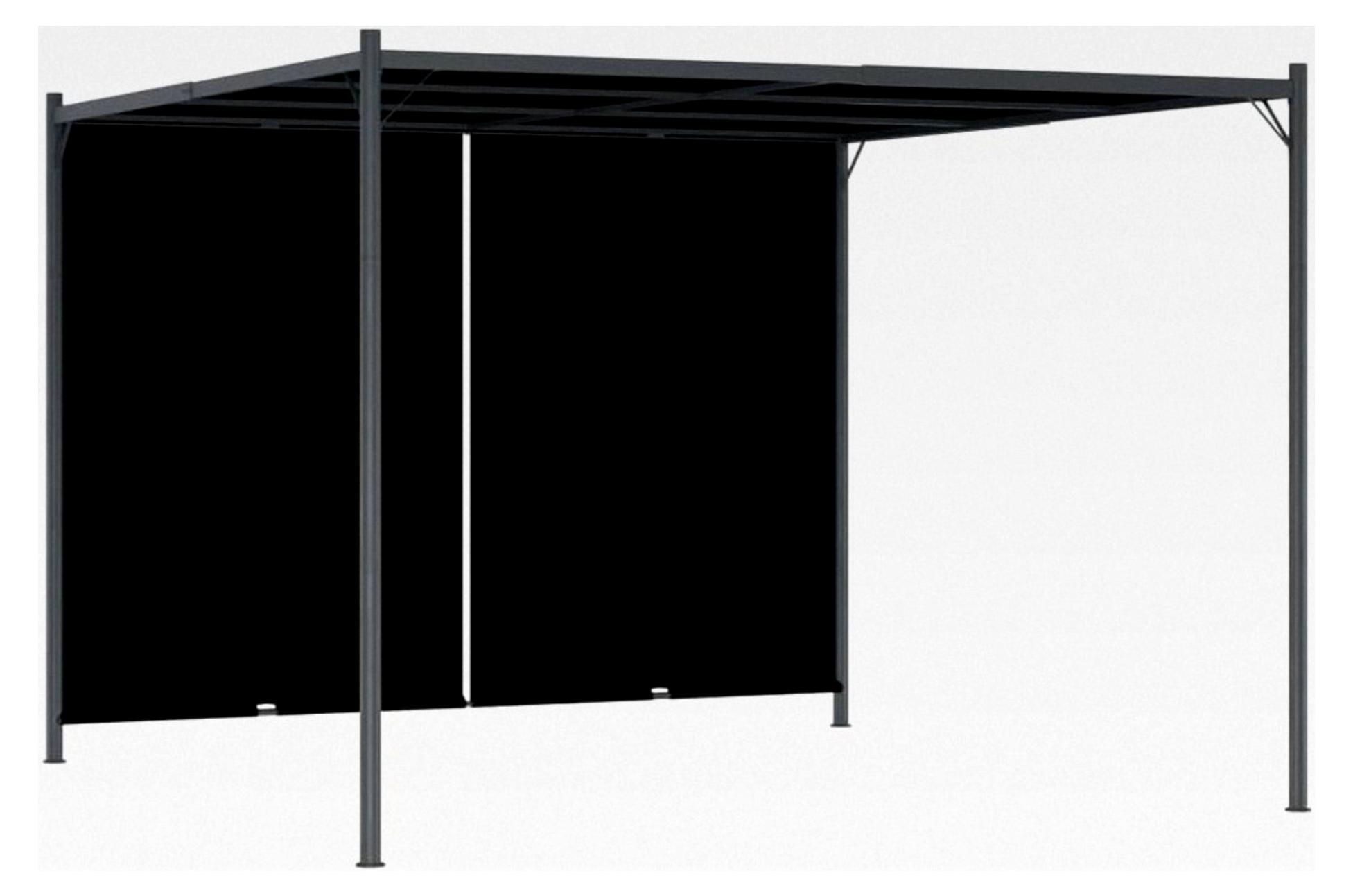 Gartenpergola mit versenkbarem Dach 3x3m Anthrazit