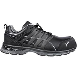 Puma-Safety Sicherheitsschuhe Velocity 2.0 Black Low, ESD, S3S, Halbschuhe, Fiberglaskappe, Rindsleder, Gr. 37