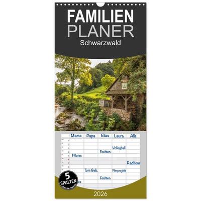 Familienplaner 2026 - Schwarzwald mit 5 Spalten (Wandkalender, 21 x 45 cm) CALVENDO