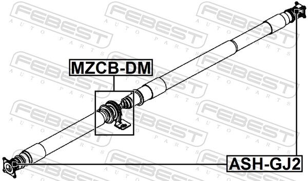 Febest Lagerung, Gelenkwelle Mzcb-Dm Für Mazda