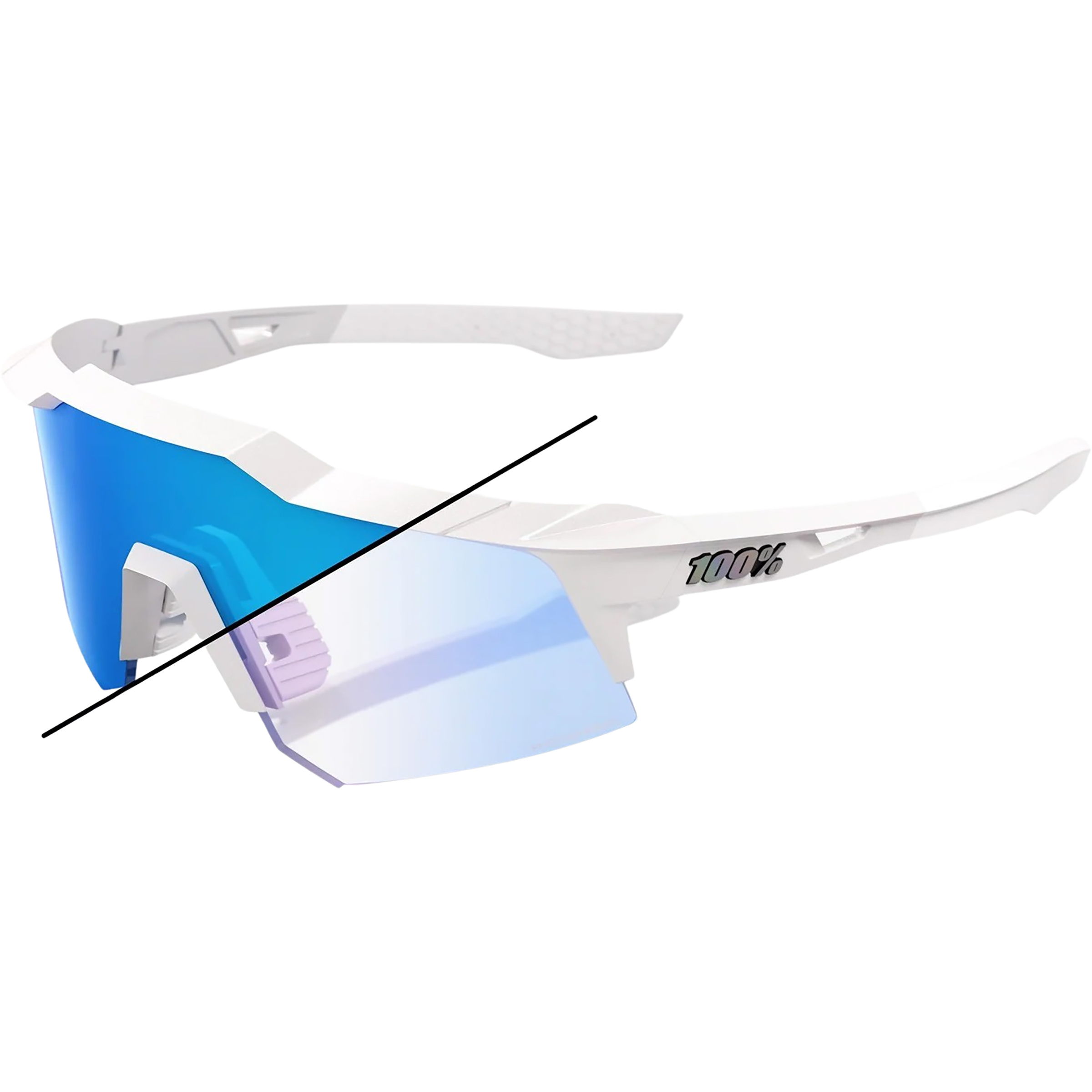 100% Speedcraft XS Bastille LE Photochrom Sportbrille Sportbrillen & Sportsonnenbrillen weiss Trailrunning | Mountainbike | Rennrad