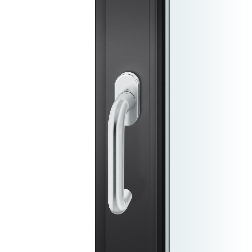 FSB Fenstergriff 34 1070, Standard, oval,Vierkant 7/24-38, edelstahl matt 0 34 1070 09039 6204