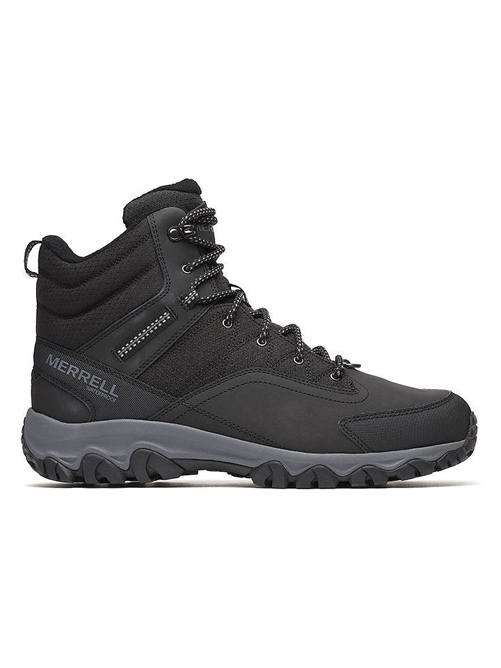 Merrell Leder-Wanderboots "Thermo Akita Mid" in Schwarz - 43