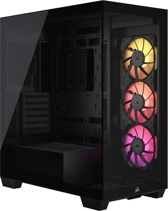 PC Gehäuse Corsair 3500X LXR LINK, Tempered Glass Mid-Tower, 3x RGB Lüfter mit inverser Rotation, Weiß