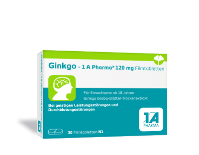 1 A Pharma GmbH GINKGO BILOBA-1A Pharma 120 mg Filmtabletten 30 St * 30 st 13856903