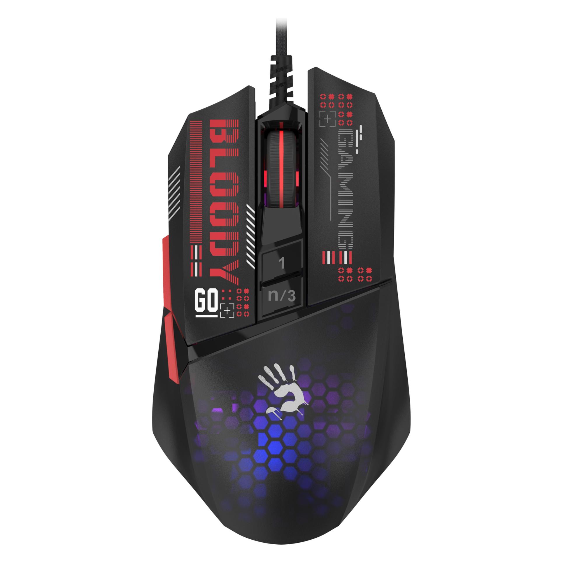 A4Tech BLOODY W60 Max Mini - backlit gaming mouse - 12000 DPI - black - USB (Kabelgebunden) (W60 MAX MINI)
