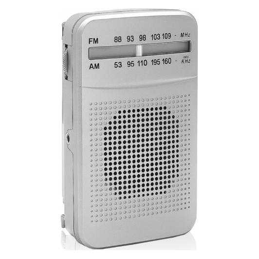 Retoo Kleines FM-Reiseradio, tragbar, handlich, leistungsstark, im Taschenformat, mit ER1072-Batterien (AM, FM) (78009871)