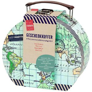 Moses Geschenkbox Geschenkkoffer Reiseerinnerungen, 17 x 15,7 x 8cm, Karton, Koffer