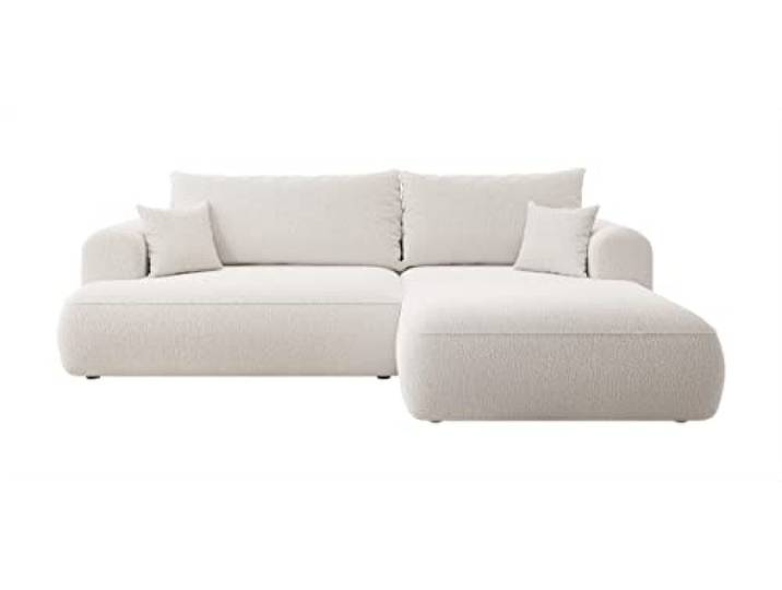 Selsey Ovo Angle\, Bois d'ingénierie\, Crème\, 260 cm Longueur