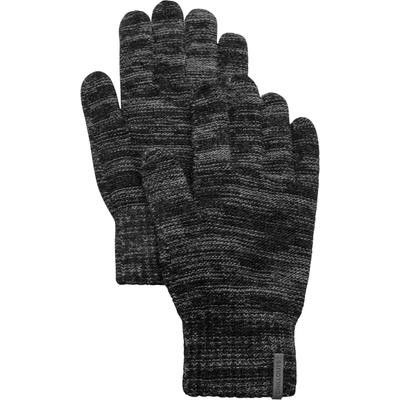 Strickhandschuhe CHILLOUTS, Herren, Gr. M-L, schwarz (schwarz meliert), Kunstfaser, meliert, Handschuhe, dunkle, warme Strickhandschuhe mit elastischem Bündchen