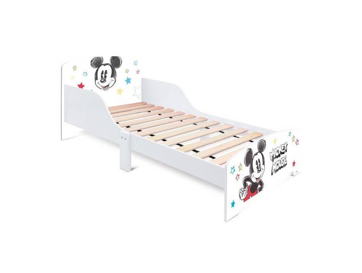 Lit Enfant - Mickey Vintage - Blanc - 140x70 cm - Bois Massif
