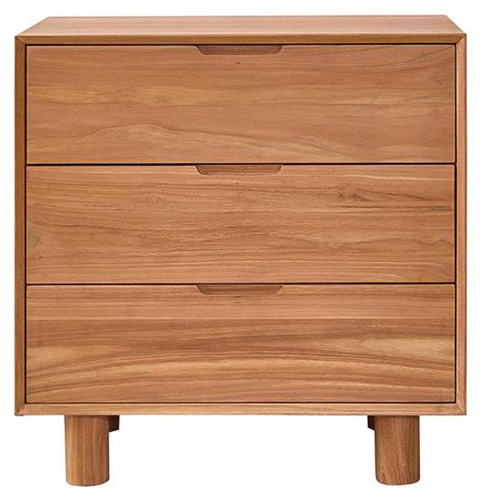 Waschbeckenunterschrank aus massivem Teakholz