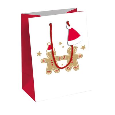Clairefontaine 6x Geschenktasche Kraft M, Lebkuchen, 21,5x10,2x25,3 cm - Weiß X-30900-3C