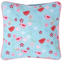 KISSENHÜLLE Vögel & Blumen 30/30 cm