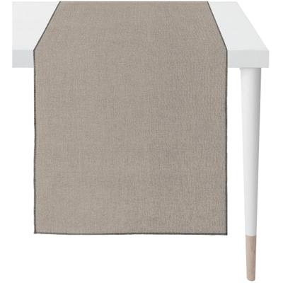Tischläufer APELT "Stone", beige, B:140cm L:46cm, Leinen, Polyester, Tischdecken, mit Kettelrand