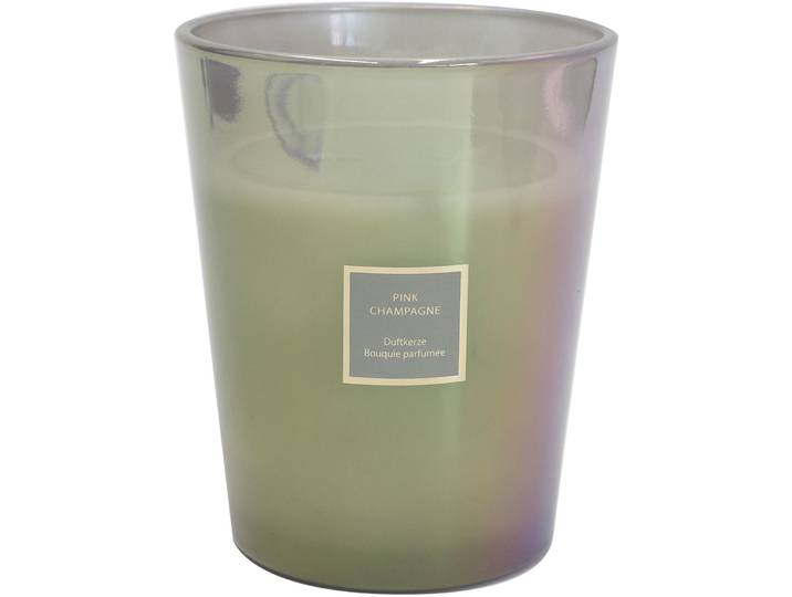 Kerze Natural & Feminine Glamour Grau Wachs/Glas 16 cm - Material: Glas/Wachs
