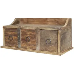 Chic Antique Grimaud Regalbrett mit Schubladen, 15x36x13 cm, natur