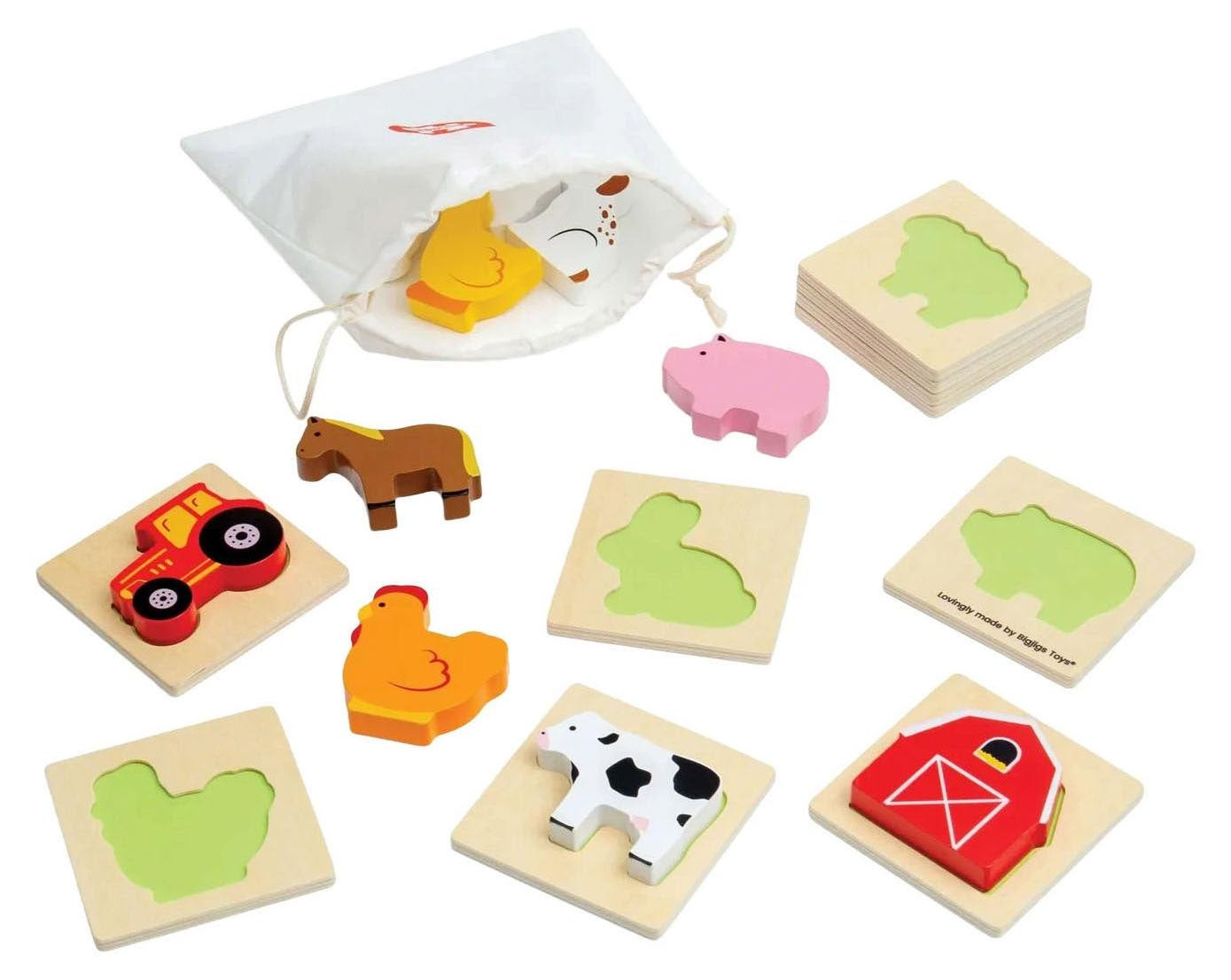 Bigjigs Toys Boerderij Voelen en Ontdekken