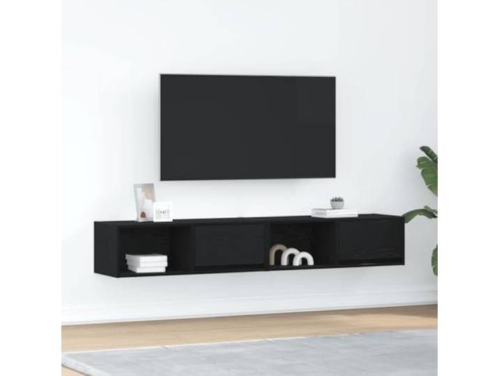 HEFZGDB TV-Schränke 2 STK. Schwarz Eichen-Optik 80x31x25,5 cm mit reichlich Stauraum für Wohnzimmer, stabile Oberplatte und platzsparendes Design, perfekt für Aufbewahrung