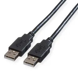 ROLINE USB 2.0 Kabel, Typ A-A, schwarz, 4,5 m